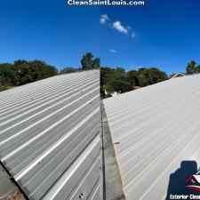 Metal Roof Cleaning in Saint Peters, Missouri.